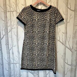 Jude Connally Leopard Cheetah Shirt Dress- Size Small